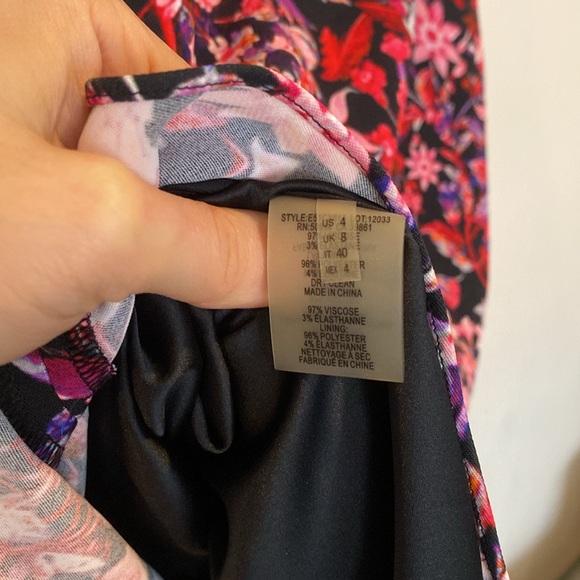 NWT ELIE TAHARI Yirma Floral Sleeveless Dress in Bright Petunia, Size 4 - Picture 14 of 15